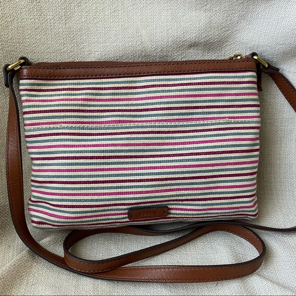 Fossil Striped Crossbody